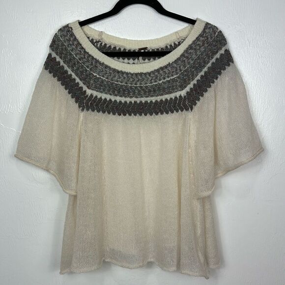 Free People Lock Lomand Off The Shoulder Pullover Sweater Size S - Picture 2 of 9
